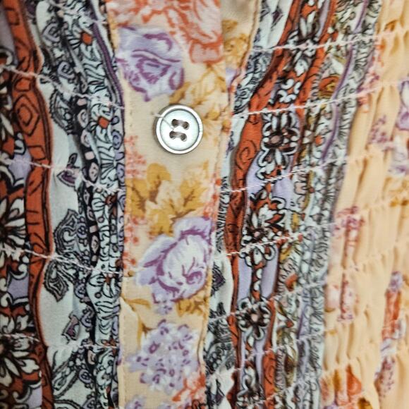 Skylar & Jade Size Small S Pink Boho Indie Flowy Oversized Top Blouse Tunic Top - Picture 4 of 8